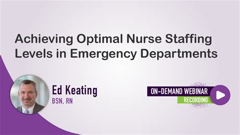 Webinar Achieving Optimal Nurse Staffing Levels In Eds Shiftwizard