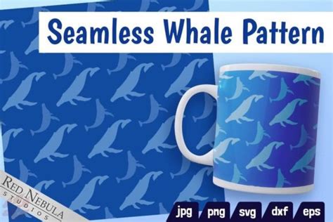 Blue Humpback Whale Seamless Pattern Graphic by RedNebulaDigital ...