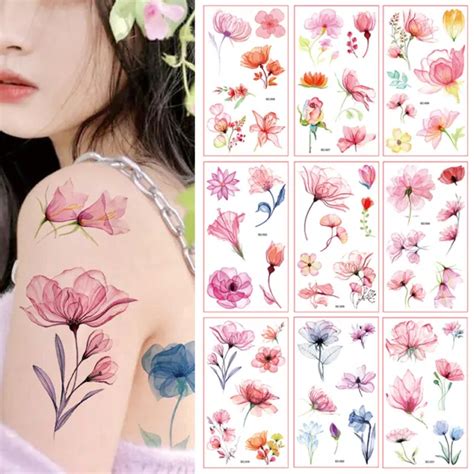 Autocollants De Tatouage De Fleurs Autocollants De Tatouage De Bras Eur