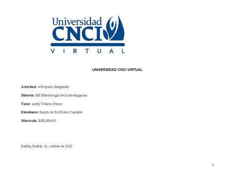 M Proyecto Integrador Universidad Cnci Virtual Actividad Proyecto