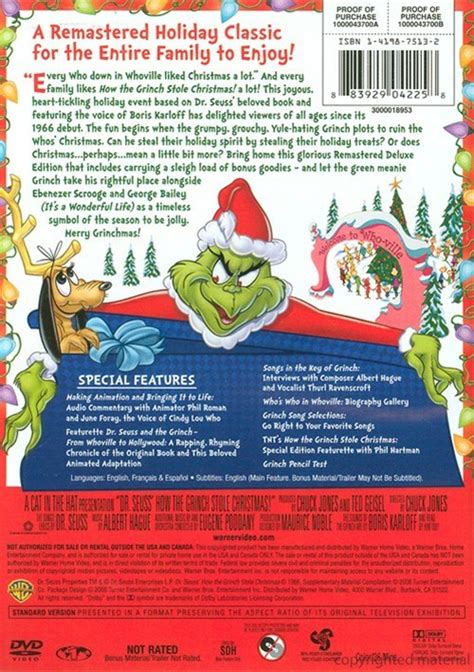 How The Grinch Stole Christmas Deluxe Edition DVD 1966 DVD Empire