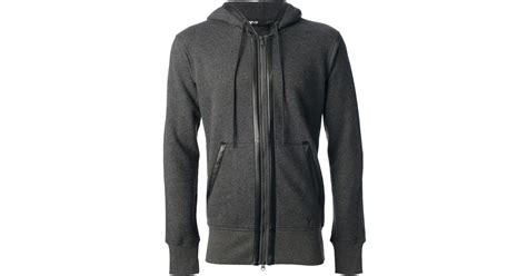 Y 3 Zip Up Hoodie In Grey Gray For Men Lyst