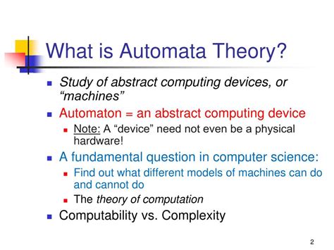 PPT Introduction To Automata Theory PowerPoint Presentation Free