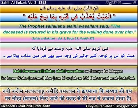 Only Quran Hadith Hadith Mayyat Ko Is Par Noha Matam Kiya Jane Ki Wajah Se Bhi Qabar Mai