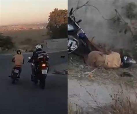 Not Cias Imagens Fortes Motociclista Morre Ap S Colis O Violenta