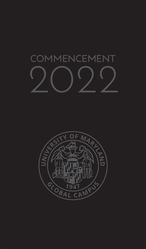 UMGC 2022 Winter Commencement Program By University Of Maryland Global