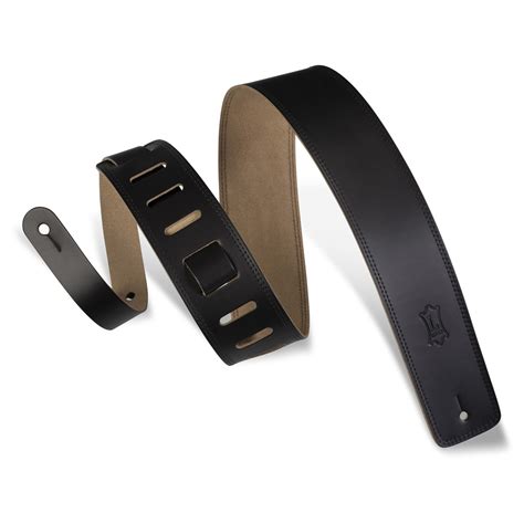 Levys 2 5 Leather Guitar Strap Black At Gear4music