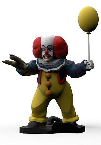 Pennywise Clown Figurine Holding Balloon 3d Model 3d Printable Cgtrader