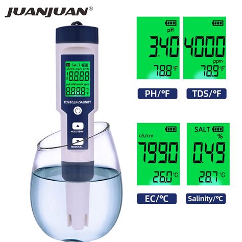 In Digital Ph Tds Ec Meter Salinity Temperature Tester Conductivity