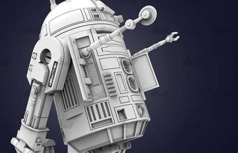 Star Wars R2 D2 3D Printed Model Stl 3d Printing Models Star Wars