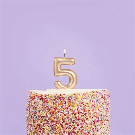 5th Birthday Candle Cake