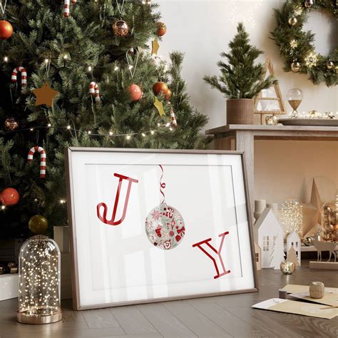 Christmas Printable, Joy Printable, Christmas Decor, Winter Decor ...