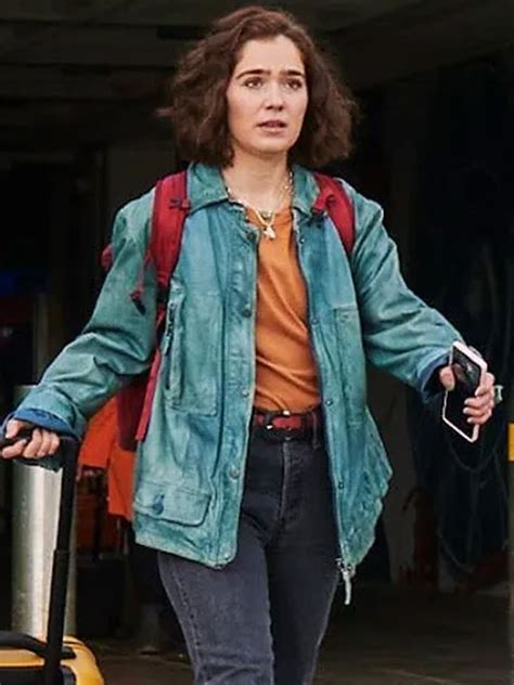 Haley Lu Richardson Love At First Sight 2023 Leather Jacket