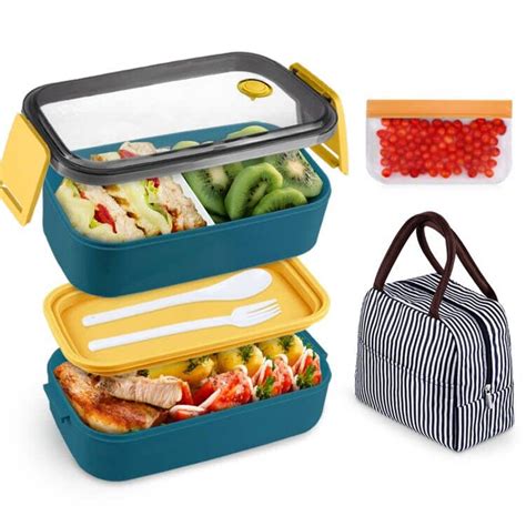 Buy Natraprow Adult Lunch Box Leakproof 2 Layer Bento Box With