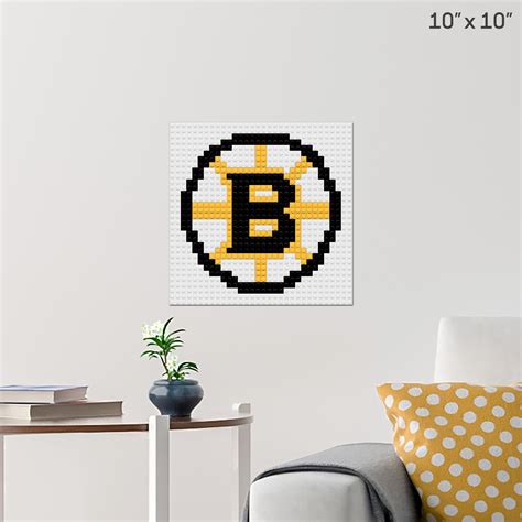 Boston Bruins Wall Poster - Build Your Own with Bricks! - BRIK