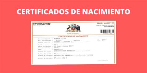 Certificados De Nacimiento Tramites Cl