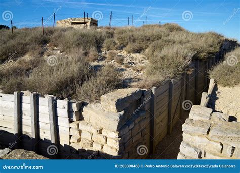 War Trench Spanish Civil War Trenches Alicante Stock Photography