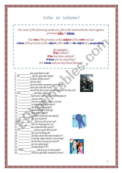 interrogative pronouns - ESL worksheet by Borisje