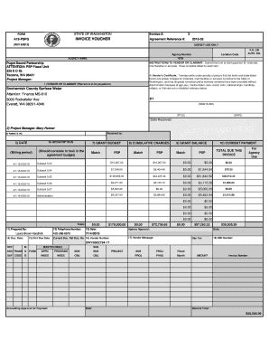 Fillable Online FORM STATE OF WASHINGTON INVOICE VOUCHER Fax Email