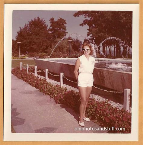 Woman & Water Fountain 2 | Vintage Snapshots and Old Photos For Sale