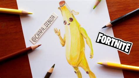 Como Dibujo A Peely De Fortnite Skin Banana Drawing Fortnite Skin