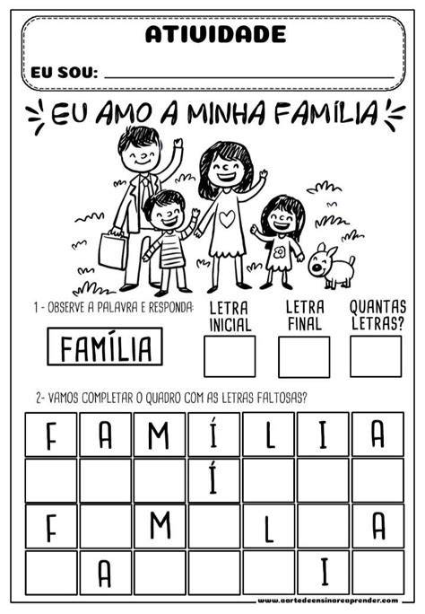 atividades Atividades de família Um amor de família Atividades