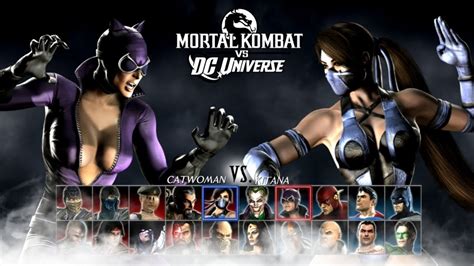 Mortal Kombat Vs DC Universe Catwoman Vs Kitana Scorpion Sonya