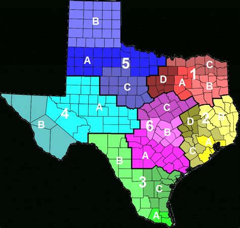 Texas Highway Patrol - Howling Pixel - Texas Dps Region Map | Printable Maps