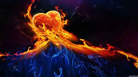 Pin By Britt On Flame Art Fire Heart Fire And Ice Dark Landscape