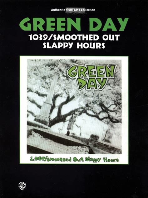 Green Day 1039smoothed Out Slappy Hours Green Day Sheet Music