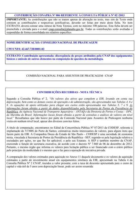 Contribuição Conapra 006 Cnap Pdf Download Gratuito