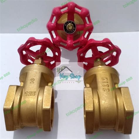 Jual Klep Gate Valve Kuningan Kitz Inch Stop Kran Kuningan Harga