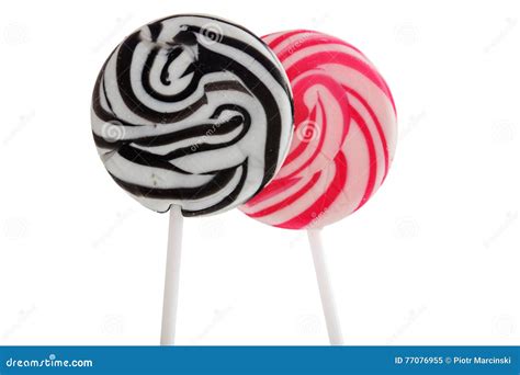 Lollipops De Los Colores Variados Aislados En El Fondo Blanco Primer