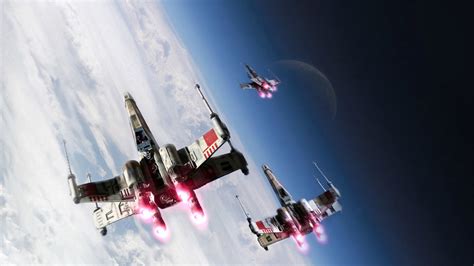 Star Wars X Wing Starfighter Over Planet Hoth Wallpaper Hd Wallpaper