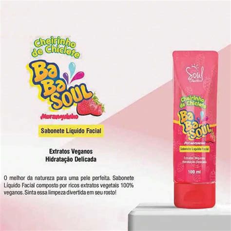 Kit 03 Sabonete Liquido Facial Cheirinho De Chiclete BabaSoul