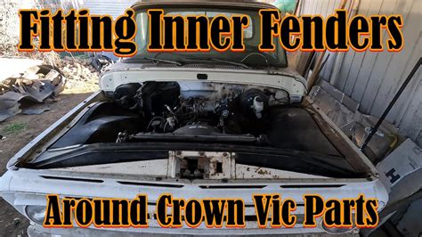 Fitting 61 F100 Inner Fenders Around Crown Vic Parts Youtube