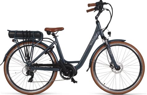 Elektrische Damesfiets Bea 44 Cm Middenmotor 7sp Grijs Bol