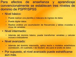 Pspp Spss Proceso Trabajo Taller 2021 PPT