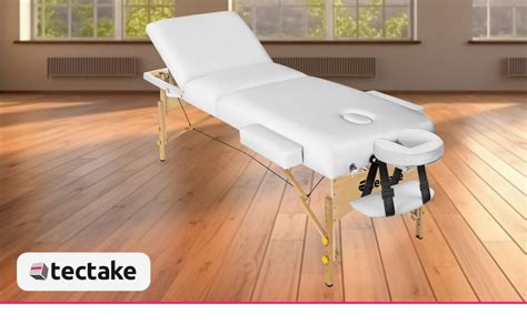 Tectake® Table De Massage Pliante Professionnelle 3 Zones Épaisseur De