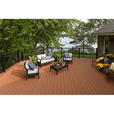 Timbertech Azek Vintage 12 Ft Cypress Grooved Pvc Deck Board In The