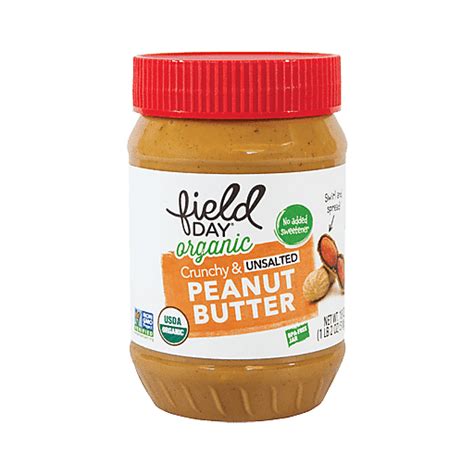 Field Day Organic Crunchy Peanut Butter No Salt Peanut Butter