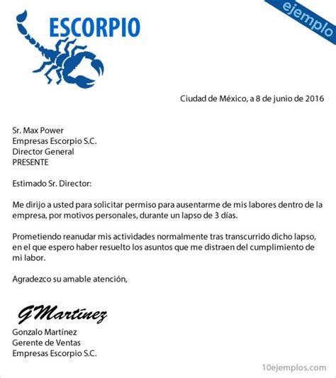 Ejemplos De Carta Formal