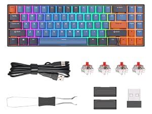 RK ROYAL KLUDGE RK Mechanical Gaming Keyboard Keys Wireless Hot Swappable Mechanical