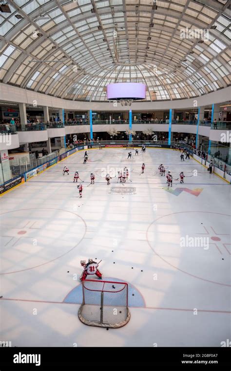 Edmonton, Alberta - August 1, 2021: Ice hockey at the West edmonton ...