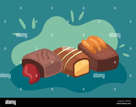 Three Chocolates Candies Stock Vector Image And Art Alamy