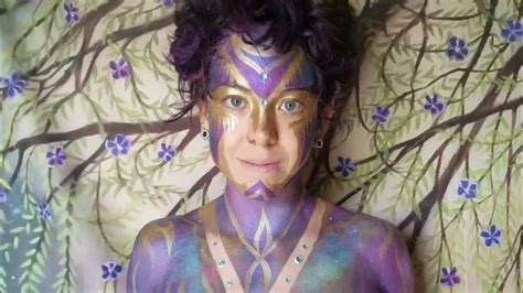 Metallic Purple Full Body Makeup Youtube