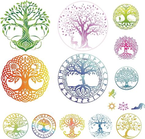 Tree Of Life Wall Decals Tree Art Window Stickers Waterproof Removable