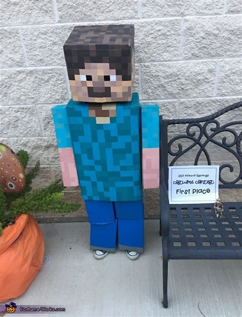 Minecraft Steve Costume No Sew Diy Costumes