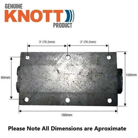 Knott Avonride 350kg Extended Stub Trailer Suspension Units 100mm Hubs