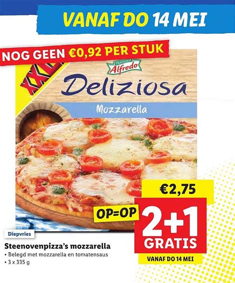 Steenovenpizza S Mozzarella 2 1 Gratis Aanbieding Bij Lidl 1Folders Nl